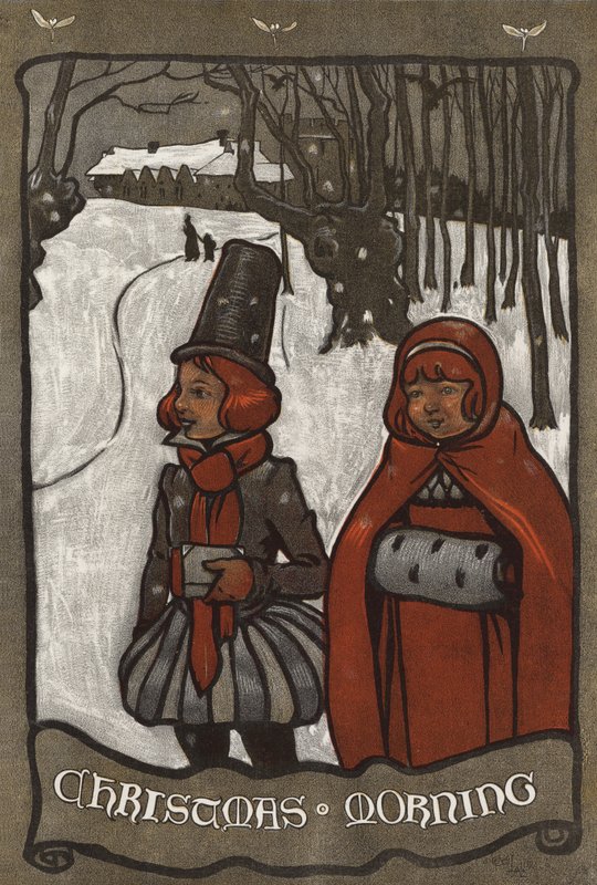 Kerstmis ochtend door Cecil Charles Windsor Aldin