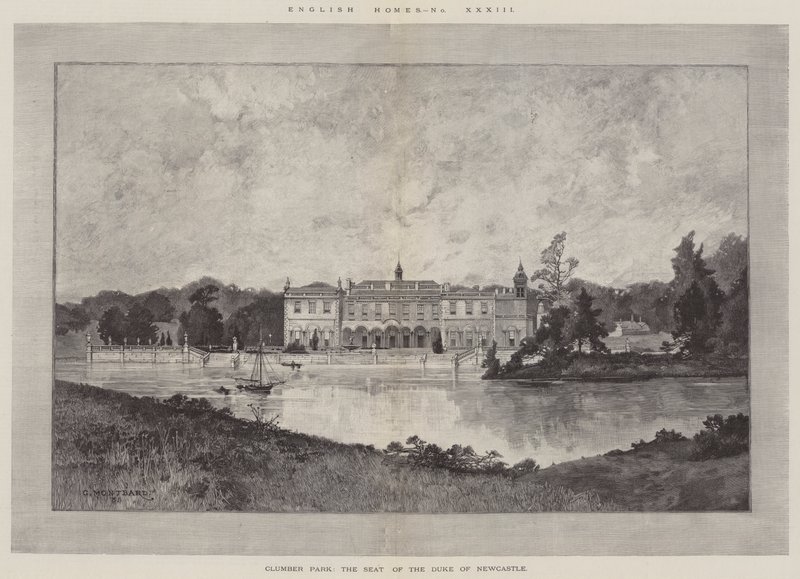 Clumber Park, het Landgoed van de Hertog van Newcastle door Charles Auguste Loye