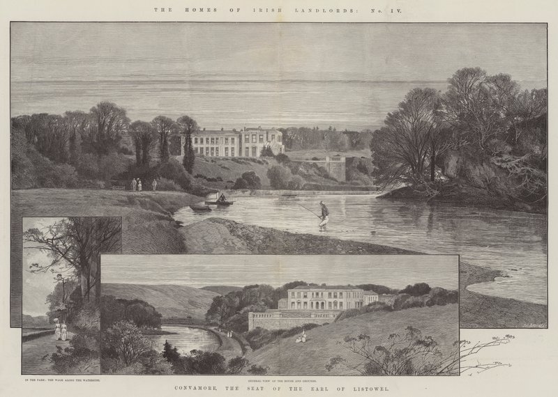 Convamore, de zetel van de graaf van Listowel door Charles Auguste Loye