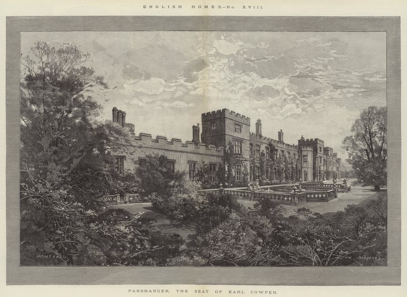 Panshanger, de zetel van graaf Cowper door Charles Auguste Loye