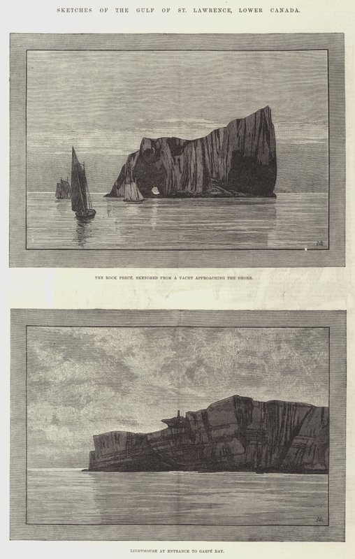 Schetsen van de Golf van St. Lawrence, Laag-Canada door Charles Auguste Loye