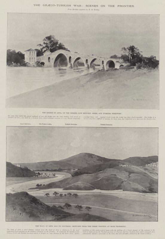 De Grieks-Turkse Oorlog, Scènes aan de Grens door Charles Auguste Loye