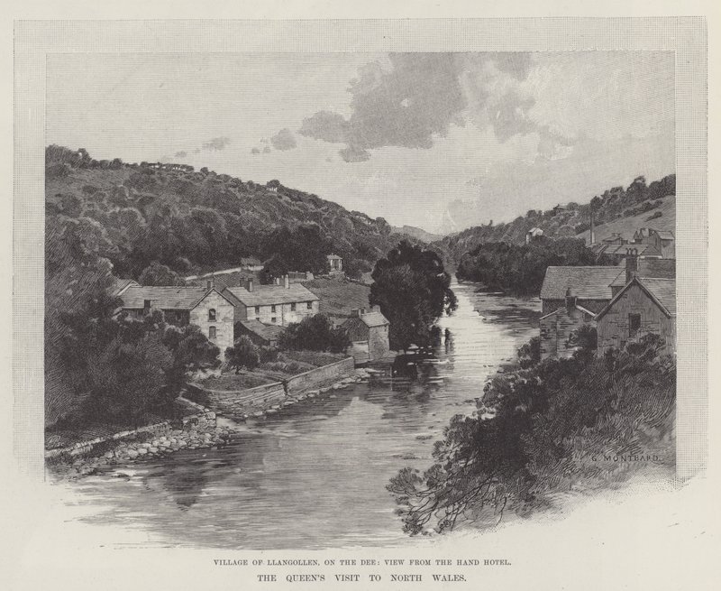 Het bezoek van de koningin aan Noord-Wales door Charles Auguste Loye