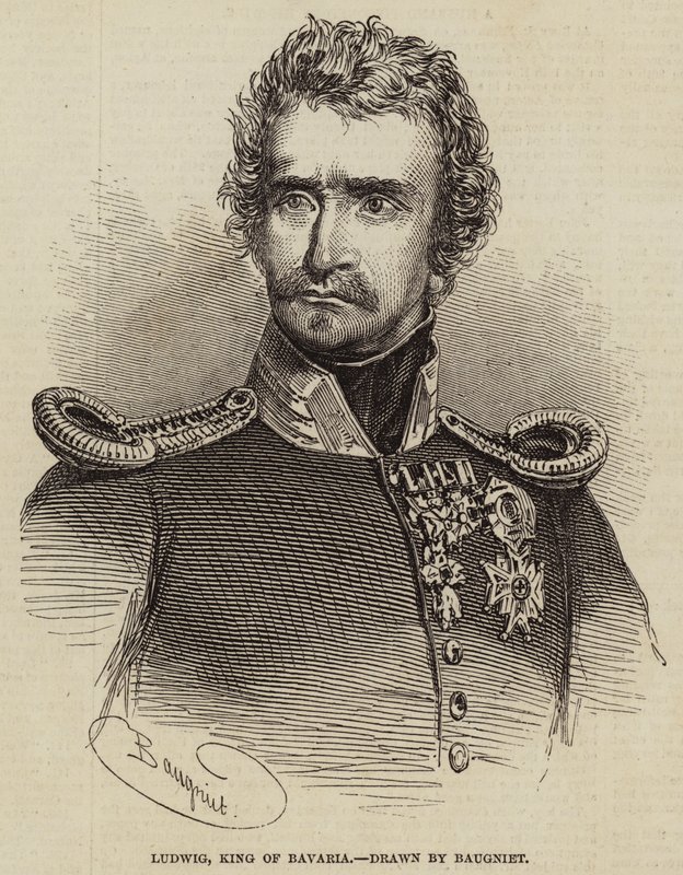 Ludwig, koning van Beieren door Charles Baugniet