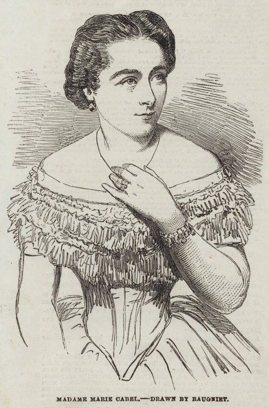 Madame Marie Cabel door Charles Baugniet