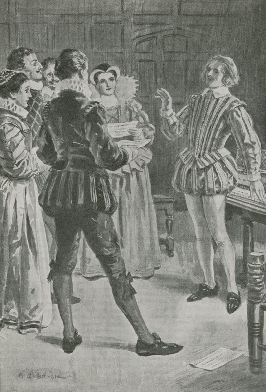 William Byrd luistert naar zijn madrigaal door Charles Edmund Brock