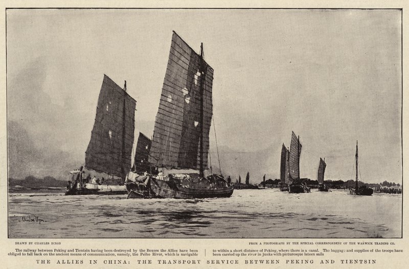 De Bondgenoten in China, de Transportdienst tussen Peking en Tientsin door Charles Edward Dixon