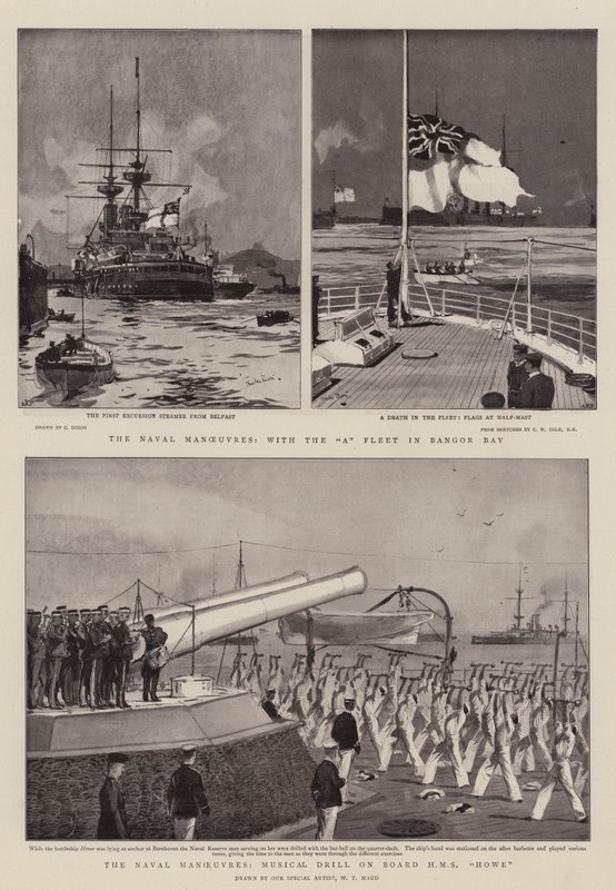 De marine manoeuvres door Charles Edward Dixon