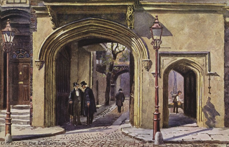 Ingang van de Charterhouse door Charles Edwin Flower