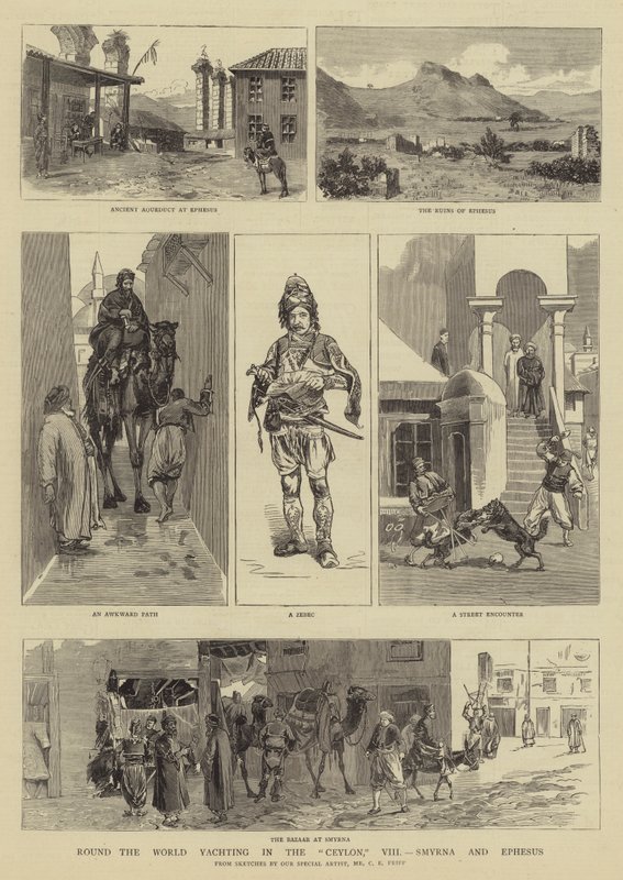 Wereldreis zeilen in de Ceylon, VIII, Smyrna en Efeze door Charles Edwin Fripp