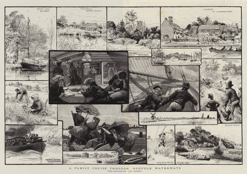 Een familiecruise door de waterwegen van Norfolk door Charles J. Staniland