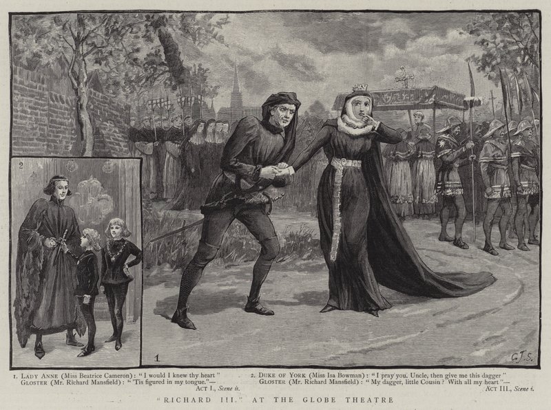 Richard III, in het Globe Theatre door Charles J. Staniland
