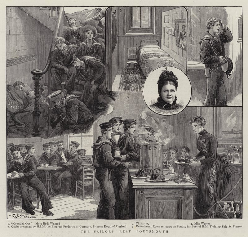 De Rustplaats van de Zeelieden Portsmouth door Charles J. Staniland