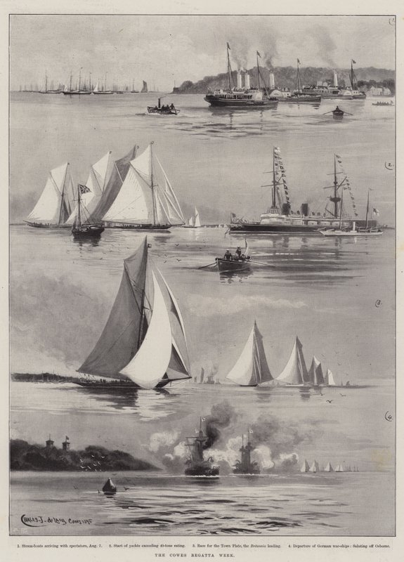 De Cowes Regatta Week door Charles John de Lacy