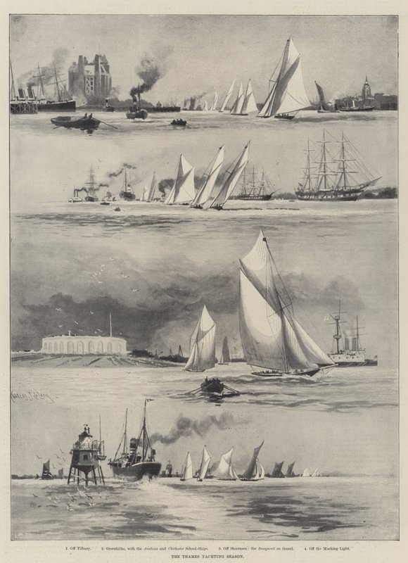 Het Thames jachtseizoen door Charles John de Lacy
