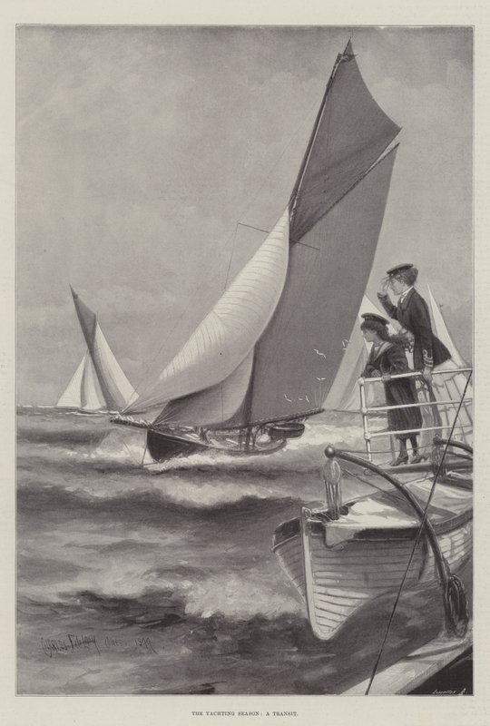 Het zeilseizoen, een transit door Charles John de Lacy
