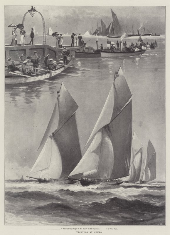 Zeilen bij Cowes door Charles John de Lacy