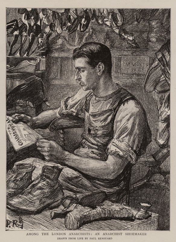 Onder de Londense Anarchisten, een Anarchistische Schoenmaker door Charles Paul Renouard
