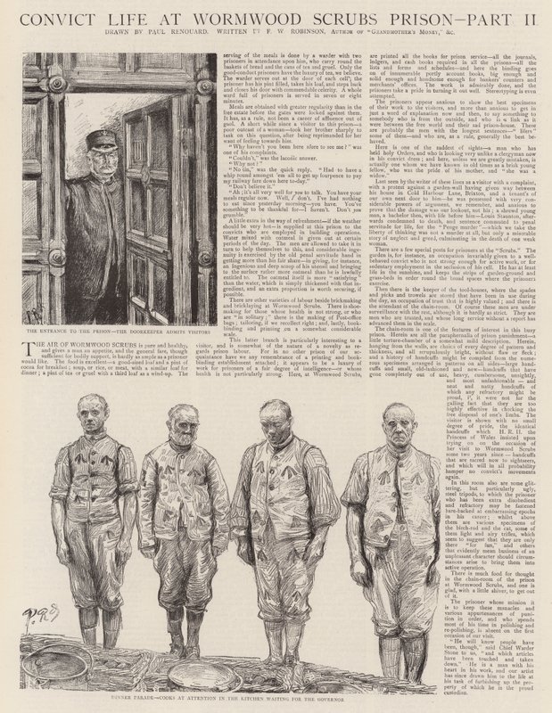 Gevangenisleven in de Wormwood Scrubs gevangenis door Charles Paul Renouard
