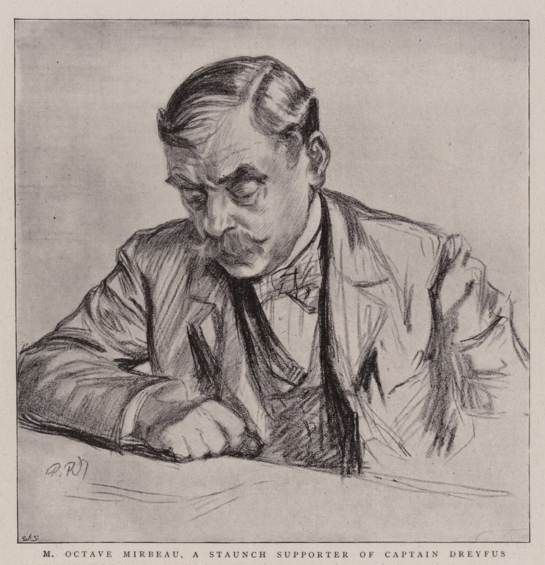 M Octave Mirbeau, een Trouwe Ondersteuner van Kapitein Dreyfus door Charles Paul Renouard