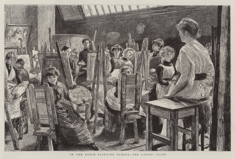 Scholen van de Koninklijke Academie door Charles Paul Renouard