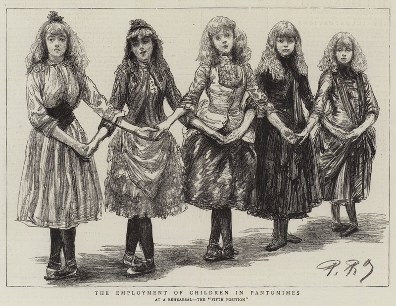 Het werk van kinderen in pantomimes door Charles Paul Renouard