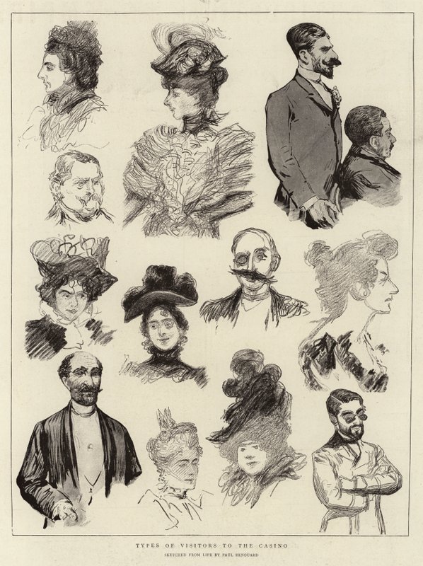 Soorten Bezoekers van het Casino door Charles Paul Renouard