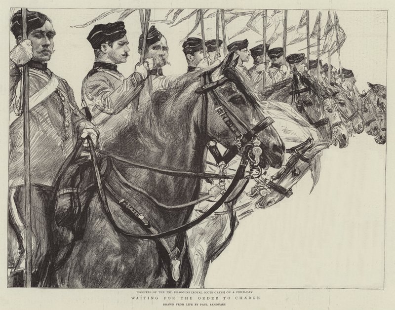 Wachten op het bevel om aan te vallen door Charles Paul Renouard