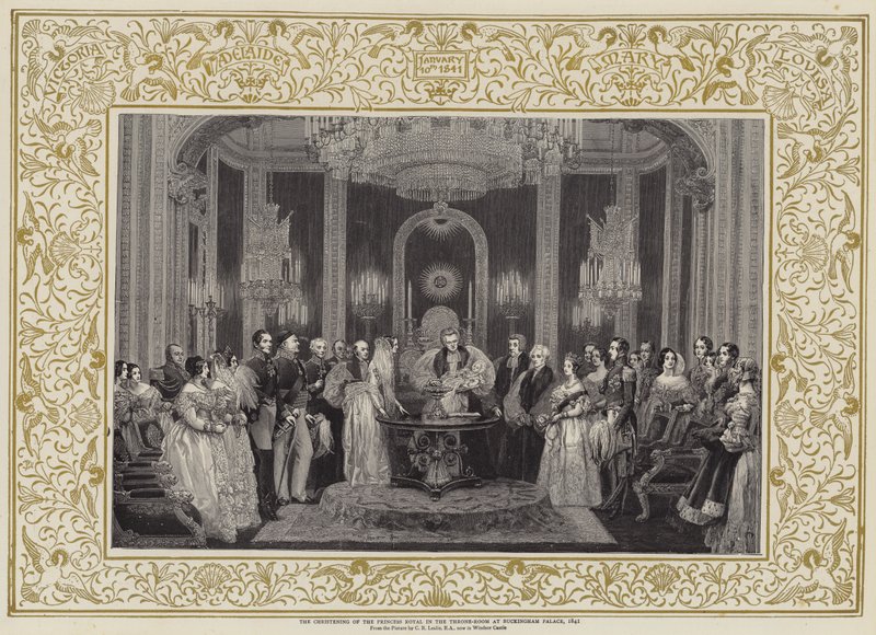 De Doop van de Prinses Royal in de Troonzaal van Buckingham Palace, 1841 door Charles Robert Leslie