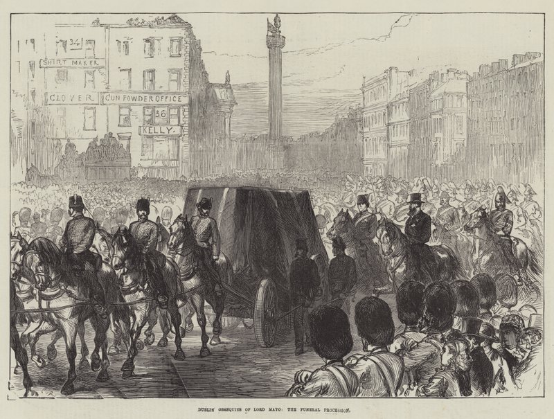 Begrafenis van Lord Mayo in Dublin door Sir John Charles Robinson