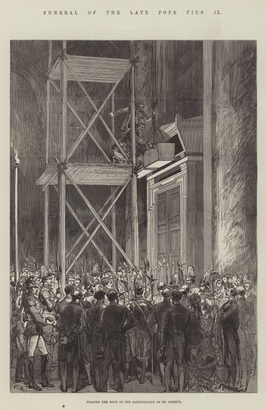 Begrafenis van de overleden paus Pius IX door Sir John Charles Robinson