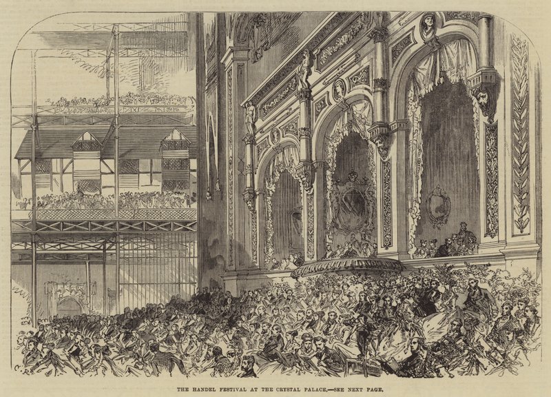 Het Handel Festival in het Crystal Palace door Sir John Charles Robinson