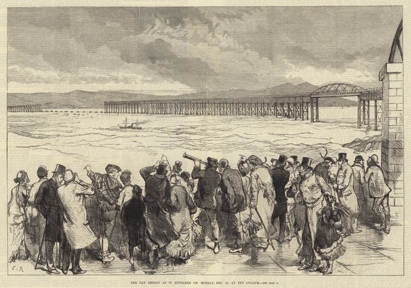 De Tay-brug zoals deze verscheen op maandag 29 december om tien uur door Sir John Charles Robinson