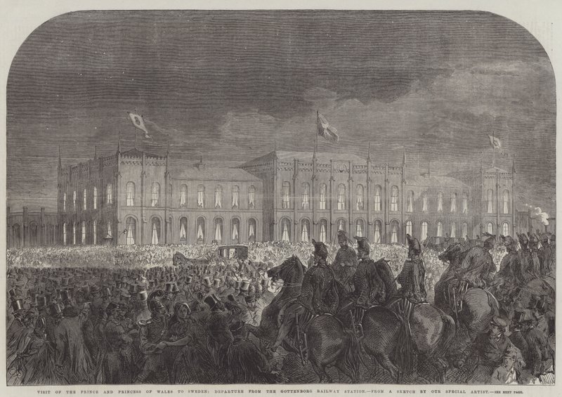 Bezoek van de Prins en Prinses van Wales aan Zweden, Vertrek vanaf het Gottenborg Treinstation door Sir John Charles Robinson