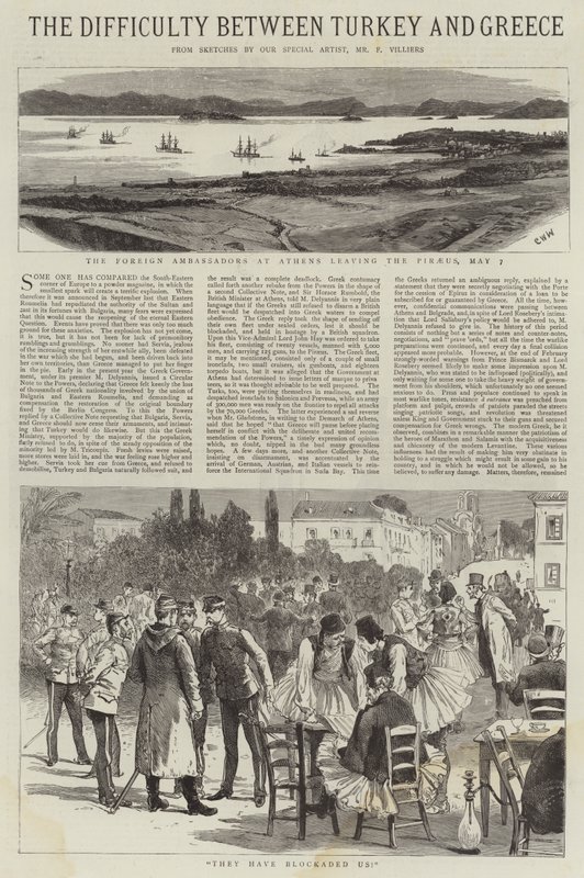 Het Conflict tussen Turkije en Griekenland door Charles William Wyllie