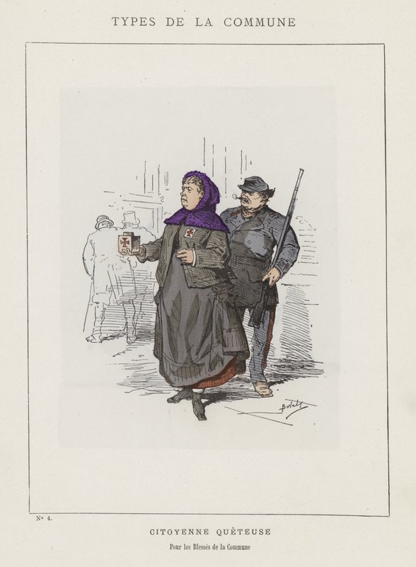 Citoyenne Queteuse, Voor de Gewonden van de Commune door Charles Albert d Arnoux Bertall