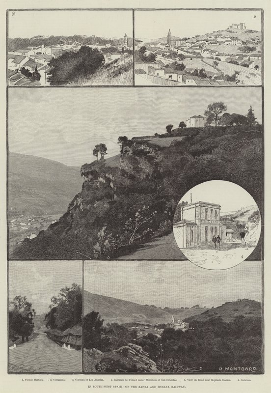 In Zuidwest-Spanje, op de Zafra en Huelva Spoorweg door Charles Auguste Loye