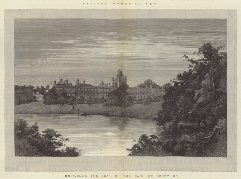 Knowsley, de zetel van de graaf van Derby, KG door Charles Auguste Loye