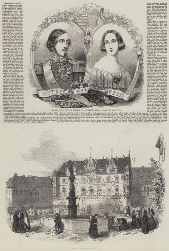 Hare Majesteits bezoek aan Duitsland door Charles Baugniet