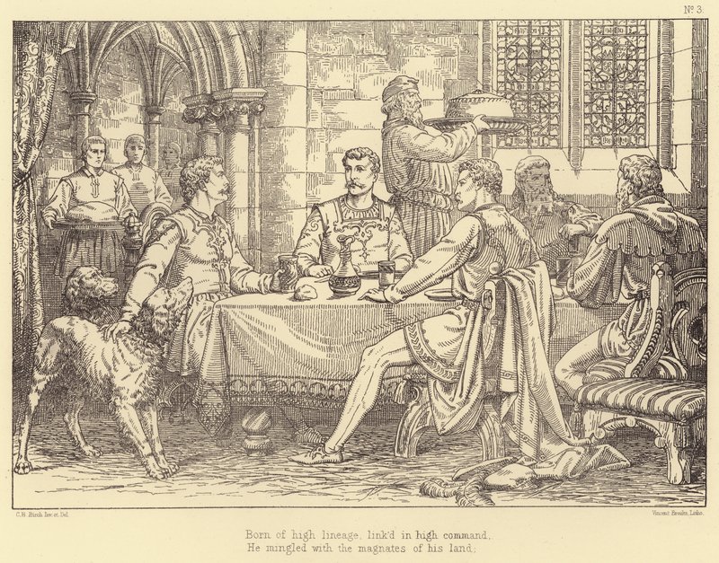 Illustratie voor Lara, Een Verhaal door Lord Byron door Charles Bell Birch