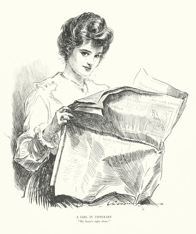 Een meisje in Tipperary, "Mijn hart is daar" door Charles Dana Gibson