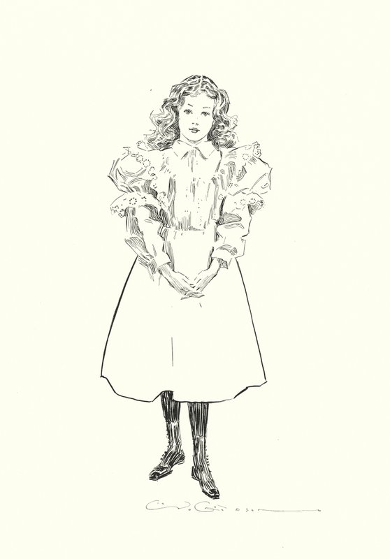 Een Klein Amerikaans Meisje door Charles Dana Gibson