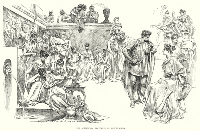 Een middagontvangst in Herculaneum door Charles Dana Gibson