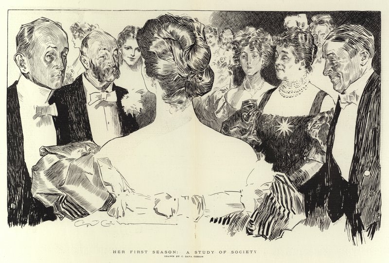 Haar eerste seizoen, een studie van de samenleving door Charles Dana Gibson