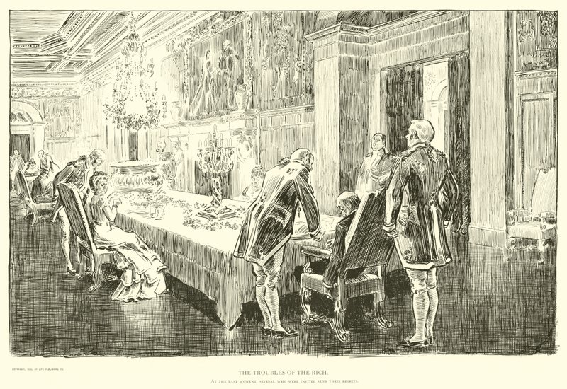 Illustratie voor De Sociale Ladder door Charles Dana Gibson