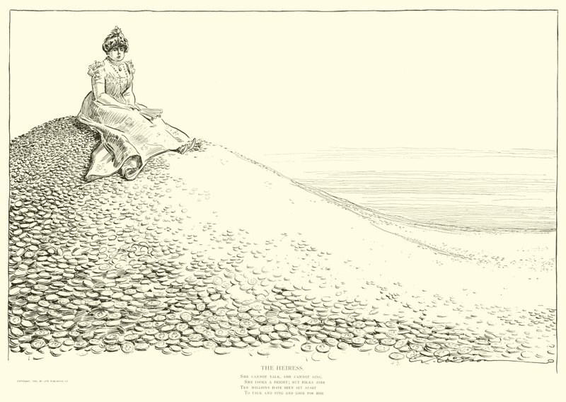 Illustratie voor De Sociale Ladder door Charles Dana Gibson