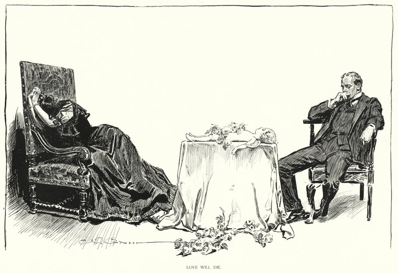 Liefde zal sterven door Charles Dana Gibson