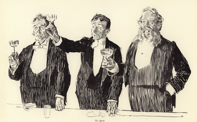 De koningin, De koninklijke toast door Charles Dana Gibson