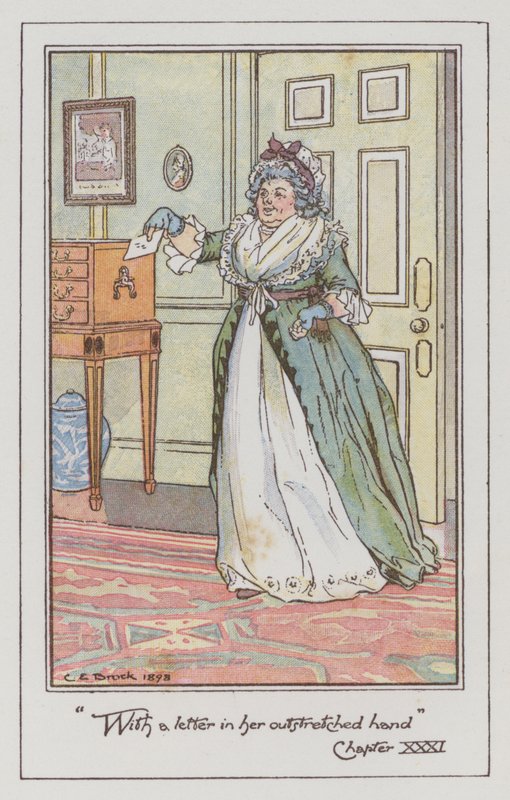 Illustratie voor Sense and Sensibility door Jane Austen door Charles Edmund Brock