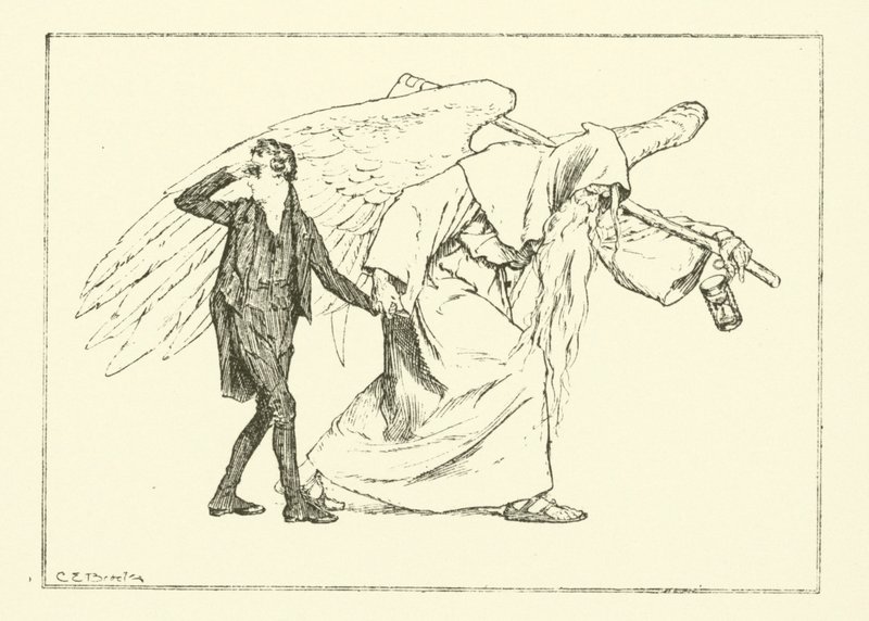 Illustratie voor The Essays of Elia door Charles Lamb door Charles Edmund Brock